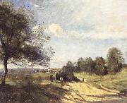 Jean Baptiste Camille  Corot THe Wagon Sweden oil painting artist